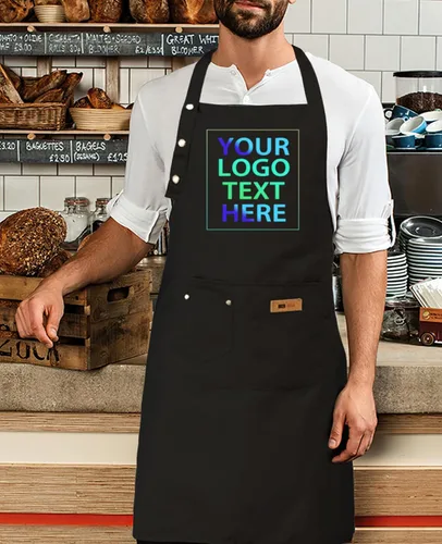 Miniatura 7 de Custom Apron with Pocket, Printed in USA, Personalized NameLogo, Adjustable Ties for Baking, Cooking for WomenMen