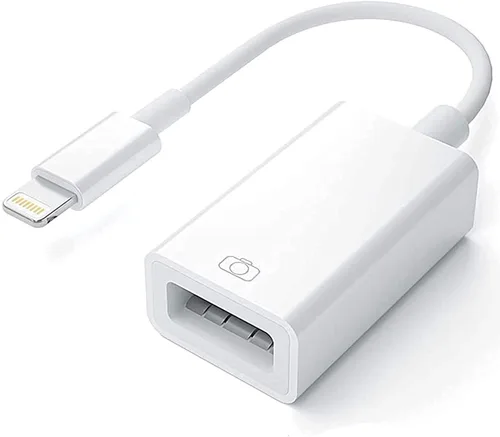Apple Lightning a adaptador de cámara USB, cable USB 3.0 OTG para iPhone/iPad para conectar lector de tarjetas, unidad flash USB, disco U, teclado,