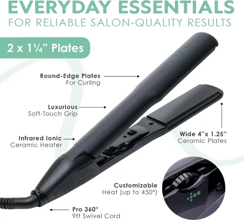 Miniatura 4 de MINT Plancha de cerámica para el cabello Plancha de pelo profesional para estilos suaves y sin encrespamiento La mejor plancha plana con placas