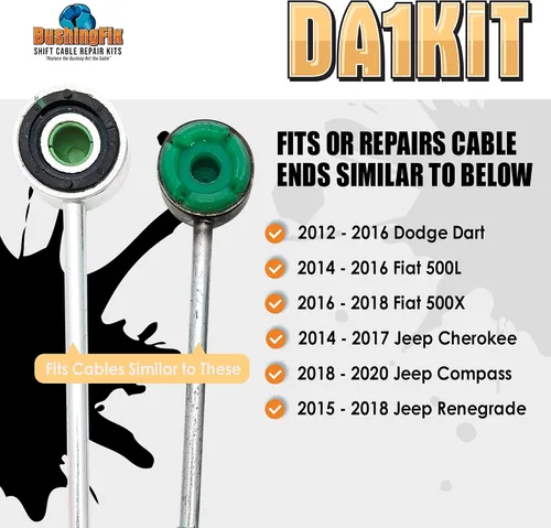Miniatura 4 de BushingFix DA1KIT Kit de reparación de bujes de varilla tensor de cambio de transmisión manual, buje de cable de cambio para modelos seleccionados