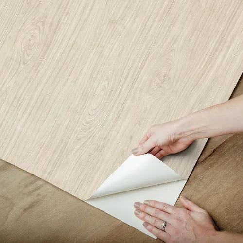 Miniatura 5 de RoomMates RMK12671PL - Papel tapiz de madera de cerezo cálido para despegar y pegar