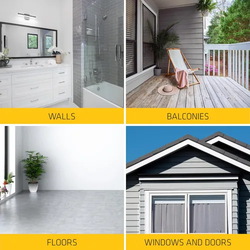 Miniatura 7 de SIKA Sikaflex Sellador de construcción, gris aluminio, poliuretano pintable, multiusos para sellar juntas y huecos, cartucho de 10.1 onzas líquidas