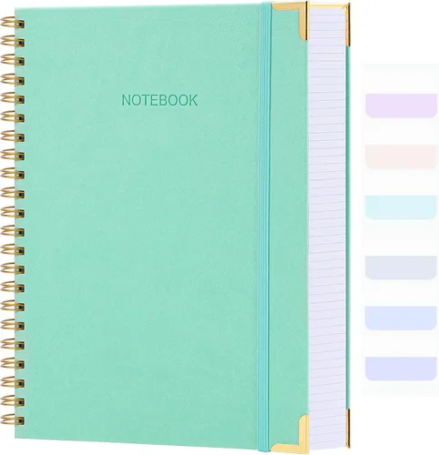 Miniatura 7 de Cuaderno en Espiral, Cuaderno de Diario con Puntos, 8.5" x 11", Cuaderno Grande de Tapa Dura con Cuadrícula de Puntos de 300 Páginas para Bullet
