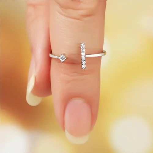 Miniatura 3 de Anillos minimalistas de plata de ley 925 para mujer, anillos apilables, regalos de cumpleaños para hermanas, hija, mamá
