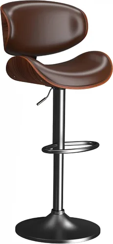 YaFiti Taburetes de bar modernos giratorios, taburetes de bar altura de mostrador con respaldo para bar, cocina, comedor, color marrón