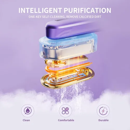 Miniatura 3 de Heapsion Vaporizador para ropa, vaporizador y plancha portátil 2 en 1 con autolimpieza, potente de 1200 W y calentamiento rápido de 30 segundos