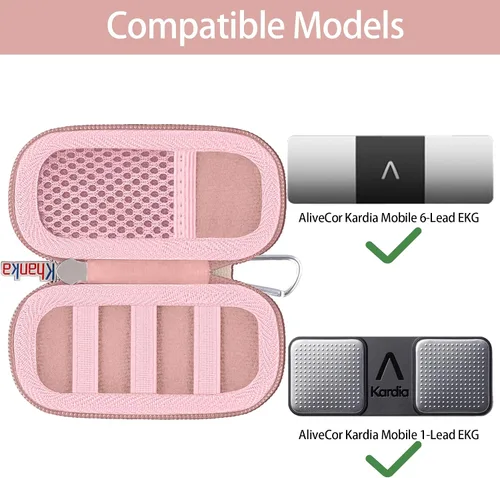 Miniatura 6 de khanka Funda rígida para monitor de ECG AliveCor KardiaMobile, compatible con KardiaMobile 6L/6L Max, dispositivo de electrocardiograma personal