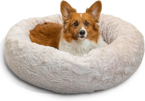 Miniatura 40 de Best Friends by Sheri - The Original Calming Donut - Cama calmante en forma de dona para perros y gatos - Pelo corto, gris, S, 23 x 23 pulgadas Gris