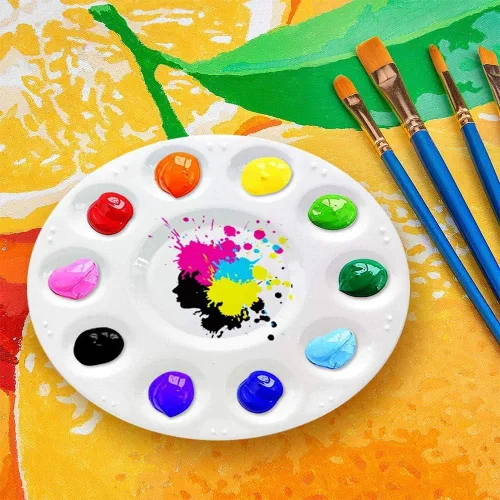 Miniatura 3 de Hulameda Paletas de bandejas de pintura, paletas de pintura de plástico para niños o estudiantes para pintar en proyectos escolares o clase de arte