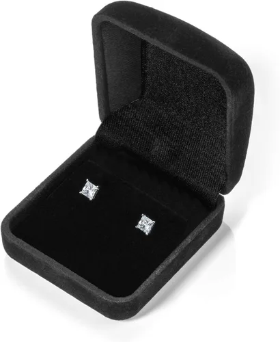 Miniatura 7 de Aretes de oro macizo de 14 quilates Redondos, peras, ovalados, cojín, esmeralda, princesa y corazón Postes de rosca 0.50 a 4.0 CTW Con caja