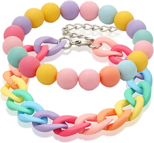 Pulseras bohemias de varias capas apilables, color rosa, pulsera elástica con cuentas coloridas para surfistas, arcoíris, nube, corazón, pulsera en