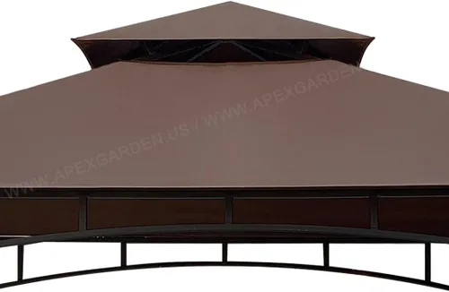 Miniatura 3 de APEX GARDEN Toldo de repuesto para el modelo #L-GG034PST, HD Hampton Bay Heathermoore Patio al aire libre 8 pies x 5 pies Gazebo para parrilla