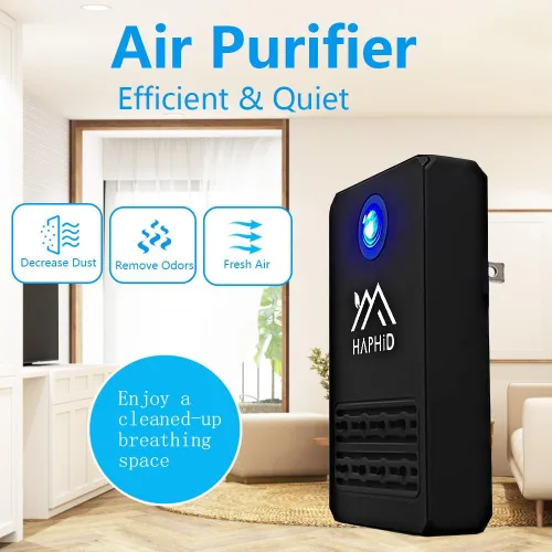 Miniatura 2 de Purificador de aire ionizador, desodorante de arena para gatos adopta tecnología de aniones con 8 cabezales de fibra de carbono con 40 millones