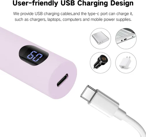Miniatura 6 de Lámpara de uñas LED UV, mini luz UV manos libres para uñas de gel, lámpara de uñas portátil de curación flash para uñas acrílicas, soporte