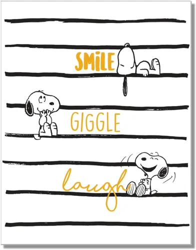 Desperate Enterprises Smile Giggle Laugh Stripes Peanuts Snoopy - Decoración nostálgica de metal vintage para pared, fabricado en Estados Unidos