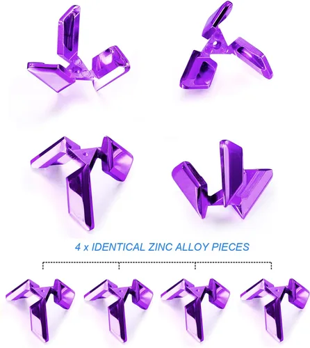 Miniatura 3 de Rompecabezas de metal triángulo 3D (púrpura)