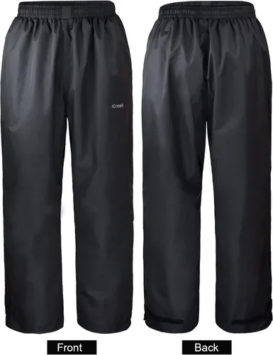 Miniatura 2 de iCreek Pantalones de lluvia para hombre, impermeables, transpirables, resistentes al viento, ligeros, para trabajo, lluvia, exteriores, senderismo