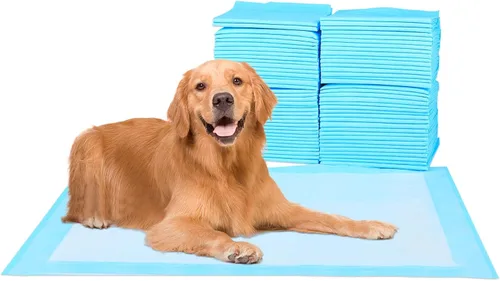 Miniatura 14 de Almohadilla de entrenamiento impermeable súper absorbente para perros y cachorros, almohadilla para mascotas, azul (23.6 x 23.6 pulgadas