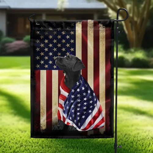 Miniatura 49 de FLAGWIX Banderas de perro patriota americano, bandera de perro labrador retriever de doble cara, decoración para el hogar, exterior, bandera