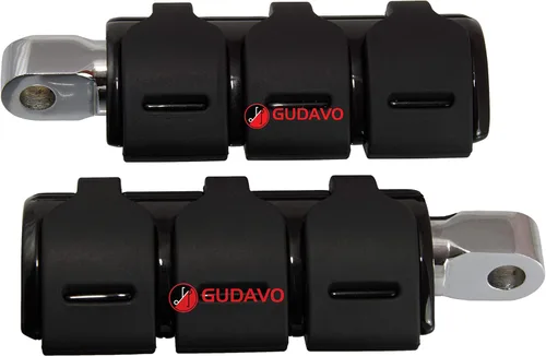 Miniatura 5 de Piernas delanteras o traseras de aluminio para motocicleta, pedal negro con soportes para Victory All Hammer (delantero (para piloto), estilo: 2