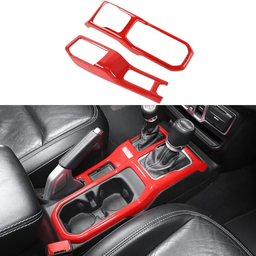 Miniatura 10 de Consola Central 4WD Panel de Cambio de Marchas y Portavasos para 2018-2024+ Jeep Wrangler JL JLU Gladiator JT (Azul)
