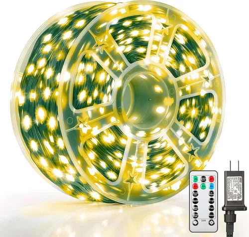 Miniatura 12 de Mlambert - Luces de Navidad de 1050 LED, 344 pies, luces de hadas impermeables para exteriores con control remoto, 8 modos, iluminación