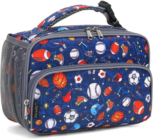 Miniatura 10 de FlowFly Lonchera para niños, bolsa suave aislada, mini hielera para el regreso a clases, kit de bolsa térmica para comidas, para niñas, niños, Avión