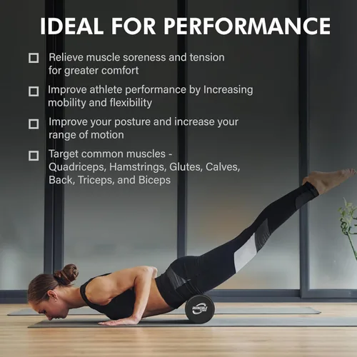 Miniatura 7 de Invincible Fitness Rodillo de espuma EPP para masaje de tejidos profundos: mejora la recuperación, alivia el dolor y aumenta la movilidad para un tú