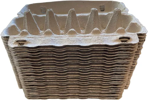 Miniatura 4 de Los cartones de huevos de pulpa natural sostienen de forma segura una docena de huevos o para usar para manualidades o vender sus huevos grandes