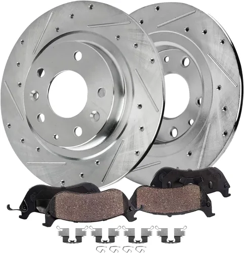Miniatura 28 de Detroit Axle - Kit de freno delantero para Chevrolet Trailblazer GMC Envoy Buick Rainier Isuzu Ascender Olds Bravada Saab 9-7X, repuesto