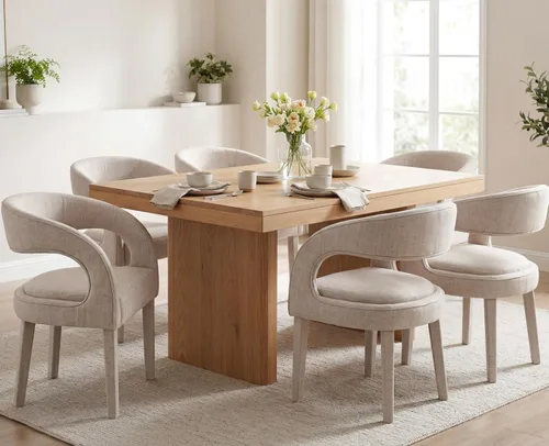 Miniatura 18 de Shunzhi Juego de 2 sillas de comedor modernas de barril, sillas tapizadas de lino para comedor con respaldo abierto, sillas de cocina, sillas
