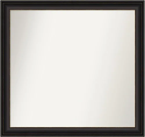 Miniatura 307 de Amanti Art Espejo de baño de bronce para sobre el fregadero, 24 x 24 pulgadas, espejo cuadrado de bronce Lara para tocador, marco de madera