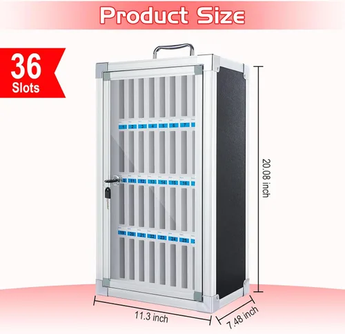 Miniatura 2 de Amylove Armario para teléfono celular, caja de almacenamiento de aleación de aluminio, caja de almacenamiento para teléfonos celulares montada