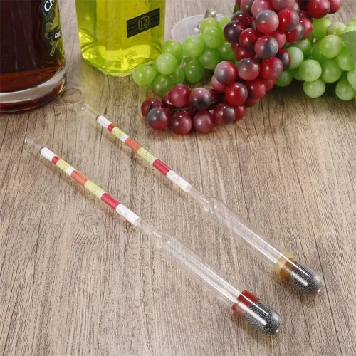 Miniatura 6 de Medidor Brix de alcohol 3 en 1 para vino, cerveza, vidrio, con densímetro de escala 3 (color surtido)
