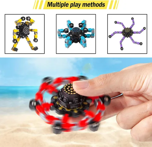 Miniatura 6 de Gokeey Regalos de Calcetín Navideño para Nietos Fidget Spinners Transformables para Niños y Adultos Alivio del Estrés Juguetes Sensoriales Fidget