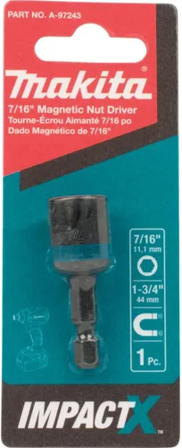 Miniatura 2 de Makita A-97243 Impactx 7/16″ x 1-3/4″ Destornillador de tuerca magnética