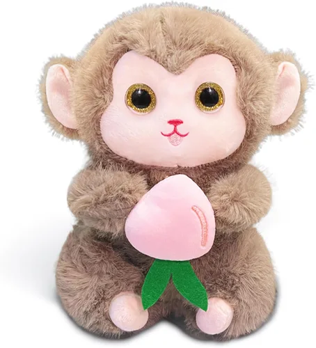 Miniatura 10 de Peluche de Oso Blanco de 10 pulgadas Juguetes de Animales de Peluche con Rosa, Peluches de Oso Polar Kawaii, Juguetes de Peluche de Animales Suaves