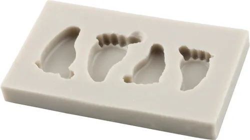 Miniatura 9 de Molde de silicona con estampado de pies de bebé, molde de fondant de pie para decoración de tartas, decoración de cupcakes, pasta de goma de Estilo C