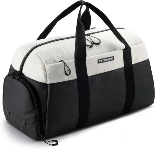 Miniatura 8 de Fitgriff Bolsa de gimnasio V2 para hombres y mujeres con compartimento para zapatos y artículos húmedos, bolsa de lona para viajes, deportes