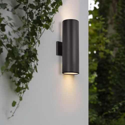 Miniatura 5 de Kira Home Enzo - Moderna lámpara de pared cilíndrica para exteriores de 16 pulgadas, aplique de 2 luces arriba y abajo, lámpara de pared exterior
