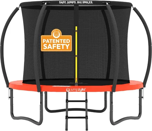 Miniatura 18 de Jumpzylla - Cama elástica recreativa para niños, con red de seguridad, escalera y revestimiento antioxidante, de 8, 10, 12, 14, 15 y 16 pies