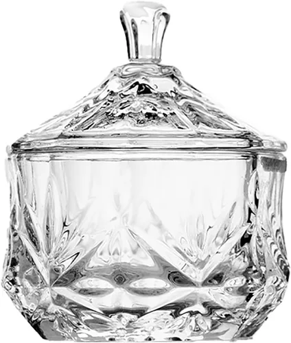 Miniatura 9 de Frasco de vidrio para caramelos de Navidad con relieve de lujo, con tapas, para joyas, tarros de caja de joyería small crown