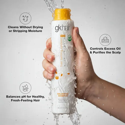 Miniatura 6 de GK HAIR Juego de champú y acondicionador equilibrante para cabello graso de hasta 72 horas de frescura, el mejor champú y acondicionador para cuero