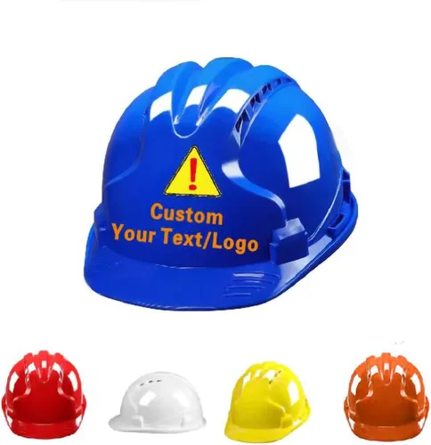 Miniatura 9 de Sombreros duros personalizados al por mayor con logotipo, certificado OSHA/ANSI, ala completa ventilada (trinquete de 4 puntos) para pedidos a