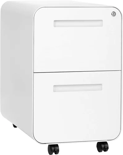 Miniatura 17 de Laura Davidson Furniture Stockpile - Archivador móvil de 2 cajones con cerradura, archivador de metal para debajo del escritorio, carpetas