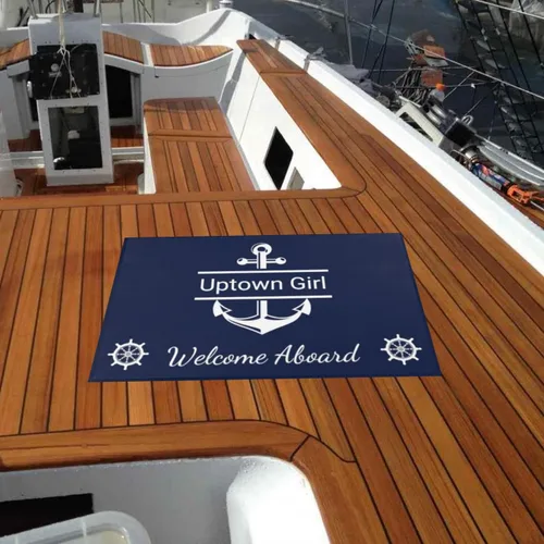 Miniatura 4 de Tapete de bienvenida a bordo para barcos, alfombra de bienvenida personalizada a bordo, alfombra de barco personalizada, regalo náutico, decoración