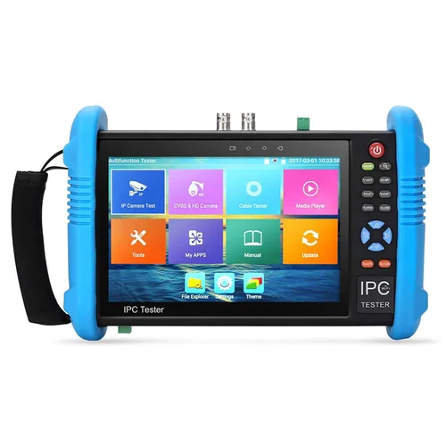 Koolertron Probador de cámara IP de pantalla táctil IPS 4K H.265 de 7 pulgadas - IPC-9800 Plus, CCTV, CVBS, probador analógico, WiFi incorporado,