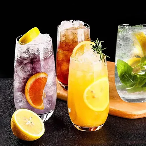 Miniatura 7 de Highball - Juego de 8 vasos altos para beber, vasos de agua transparente con popotes, cristalería de 16 onzas para cocina, bar, mojito, cóctel