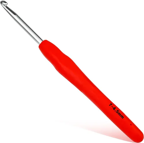 Miniatura 16 de SHWAKK Small Crochet Hook, 0.5 mm Lace Ergonomic Crochet Hook, Tiny Crochet Needles for Arthritic Hands, Knitting Needles with Soft Handle Beginners