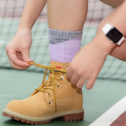 Miniatura 8 de YUEDGE Calcetines acolchados de algodón que absorben la humedad para mujer, 5 parespaquete de 5 parespaquete de calcetines deportivos de senderismo